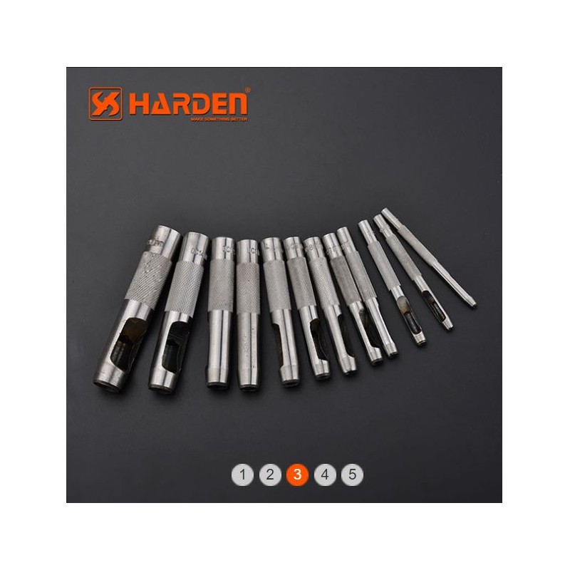 Hollow punch set, 12 pieces