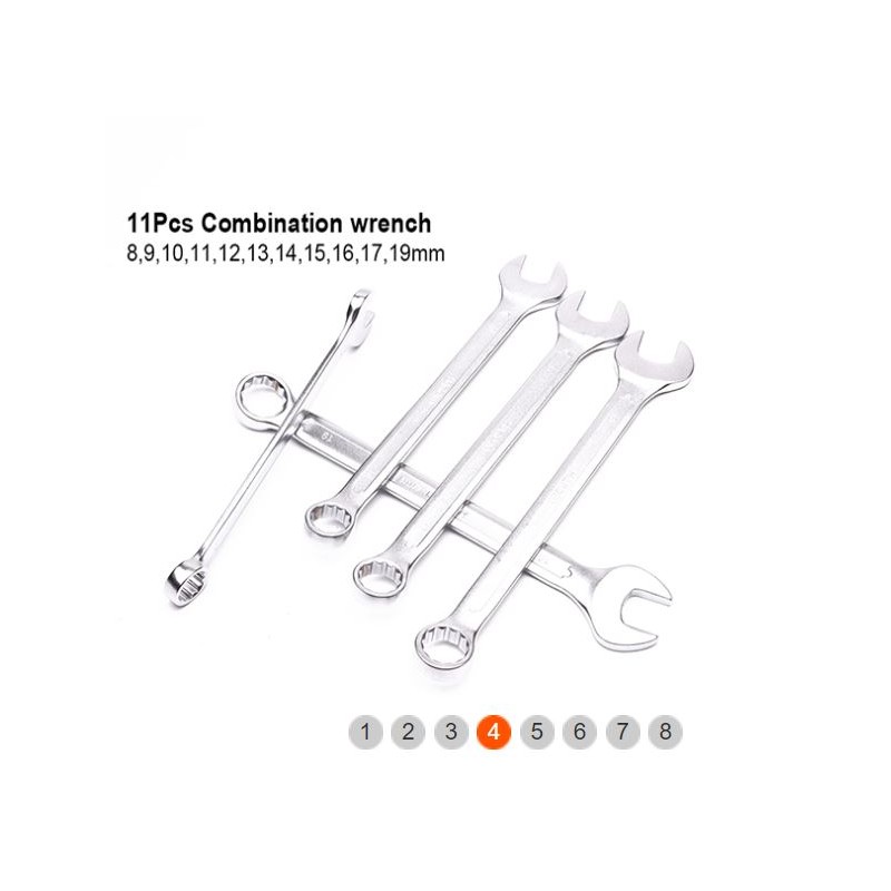 Tools box, wrenches and sockets (1/2" 1/4"), 77 pieces