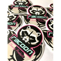 Racoon logo sticker